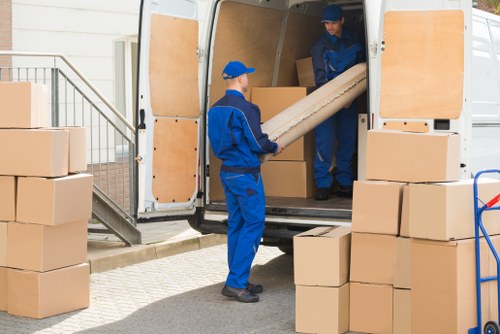 Furniture pick-up van ready for collection in Ham
