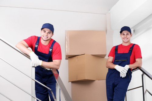 Compact flat move with boxes and small furniture in Ham