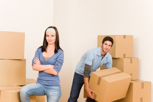 Removal van loading for a home move in Ham